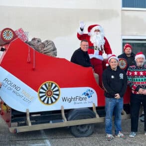 santa delivering presents