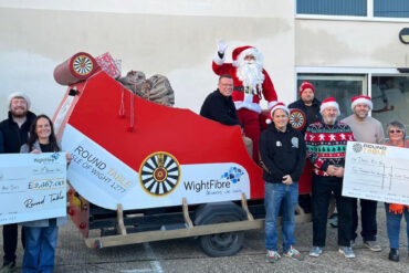 santa delivering presents