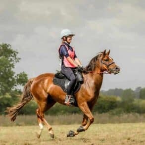 Alice Critchison on her horse Pumpkin