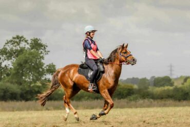 Alice Critchison on her horse Pumpkin