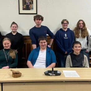 Councillor Dore with members of the Youth Council