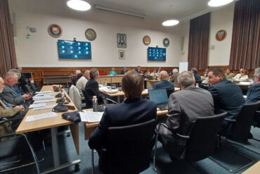 People sat in the council chamber for the Full Council meeting