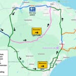 Island Roads diversion map for fishbourne and brading works