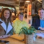 Joe Robertson meeting with local businesses