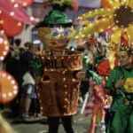 People taking part in Sandown Illuminated Carnival 2025