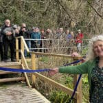 group of people at the opening of iow3 coastal path