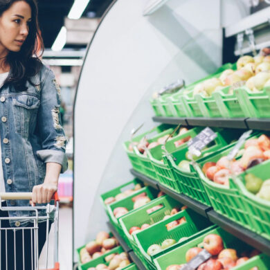 woman shopping in a supermarket