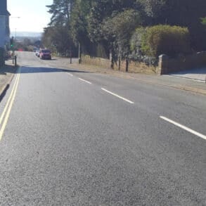 Brading road surface after the works