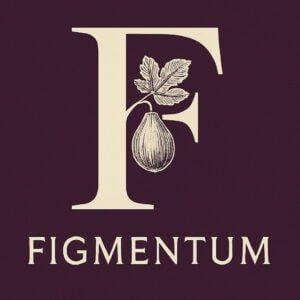 FIGMENTUM LOGO - showing the letter F with a fig hanging from the letter