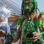 The giant green man carnival puppet at Ryde Children's carnival