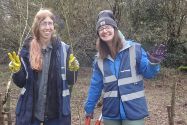 Graduate Kai Thomas, BSc Applied Animal Science, Sparsholt Uni and Graduate Anabell Blizzard, MSc Global Biodiversity Conservation. Sussex University