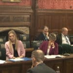 Joe Robertson speaking at the government committee meeting