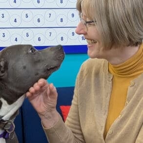 Maggie and rescue dog, Remi