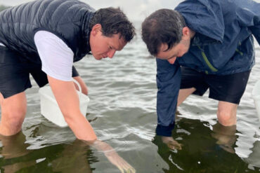Meaningful Planet Founders Harvesting Seagrass in the Solent