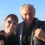 Peter and Amanda Bassett standing on Cowes seafront