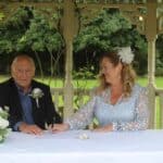 Gwen and Bob on their wedding day