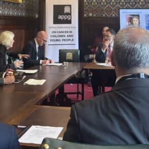 Richard Quigley MP chairing the inaugural meeting of the APPG on Cancer in Children and Young People