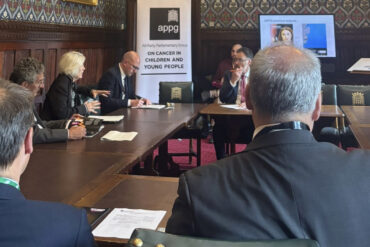 Richard Quigley MP chairing the inaugural meeting of the APPG on Cancer in Children and Young People