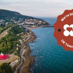 Aerial view of the Big Top at Flowersbrook