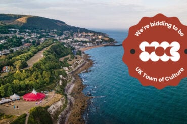 Aerial view of the Big Top at Flowersbrook