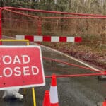closed sign at firestone copse