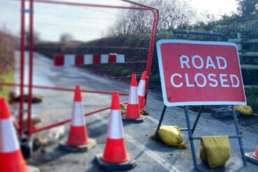Rod closed signs at firestone copse
