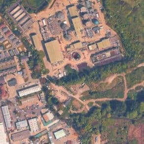 aerial view of the former municipal site off east yar road