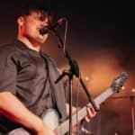 Guitarist performimg on stage