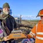 Alison Wright and James Cook - Team “Bound & Laid” were presented a prize by Matthew Chatfield