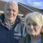 Tracey Geduld with a member of SSAFA, the Armed Forces charity