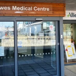 The shop front of Allied Pharmacy in East Cowes