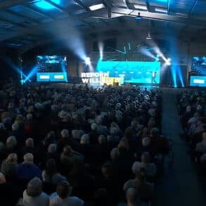 Audience of Reform UK rally on the Isle of Wight
