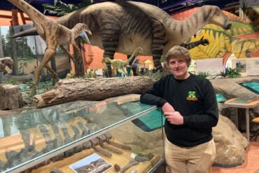 Dr David Button at Dinosaur Isle