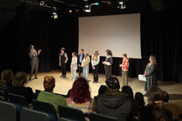 Film Launch at Quay Arts - Mr Torrington & Students on stage