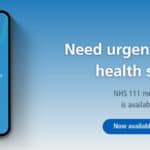 Mobile phone showing a call to 111 for urgent mental health support
