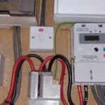 Photo of the electricity smart meter attached to fuse box