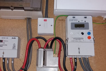 Photo of the electricity smart meter attached to fuse box