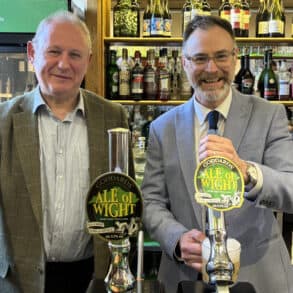 Richard Quigley MP and Bob Simpson the Isle of Wight General Manager of Powder Monkey