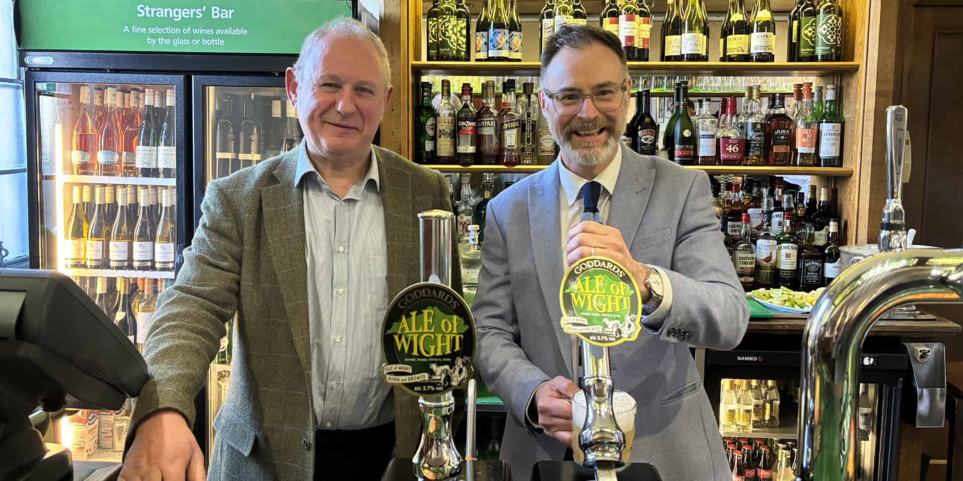 Richard Quigley MP and Bob Simpson the Isle of Wight General Manager of Powder Monkey