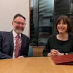 Richard Quigley MP and Secretary of state for Education Bridget Philipson MP