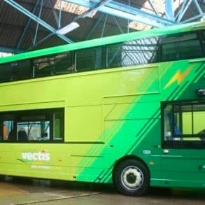 new green electric bus