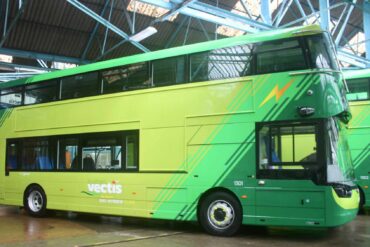 new green electric bus