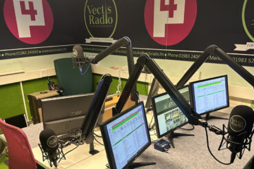 Control desk at the Vectis Radio Studio