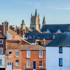 View of Newport over the rooftops