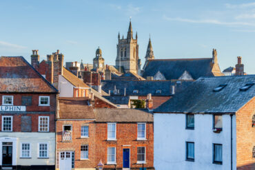 View of Newport over the rooftops