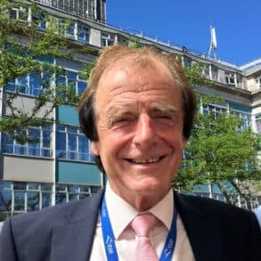 Richard Quigley, Phil Jordan and Joe Robertson with backdrop of County Hall