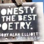 honesty is the best poetry sign attached to a telegraph pole