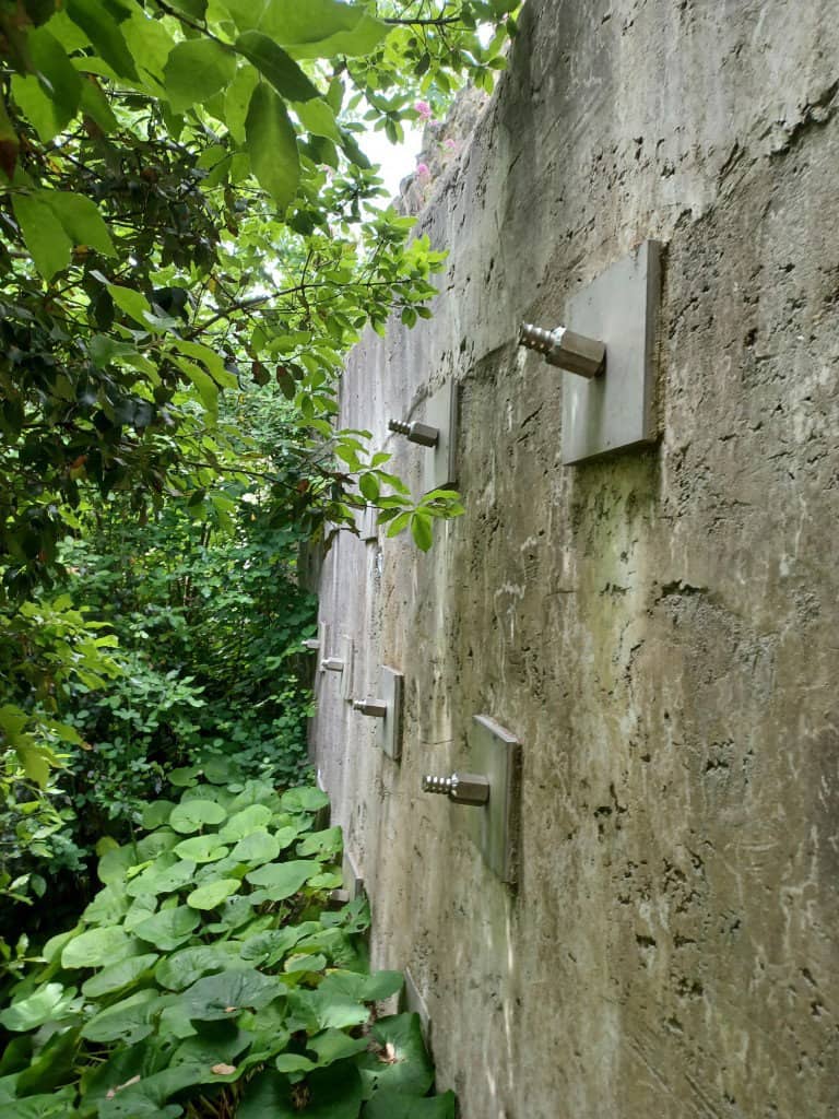 View of the wall on Castle Road