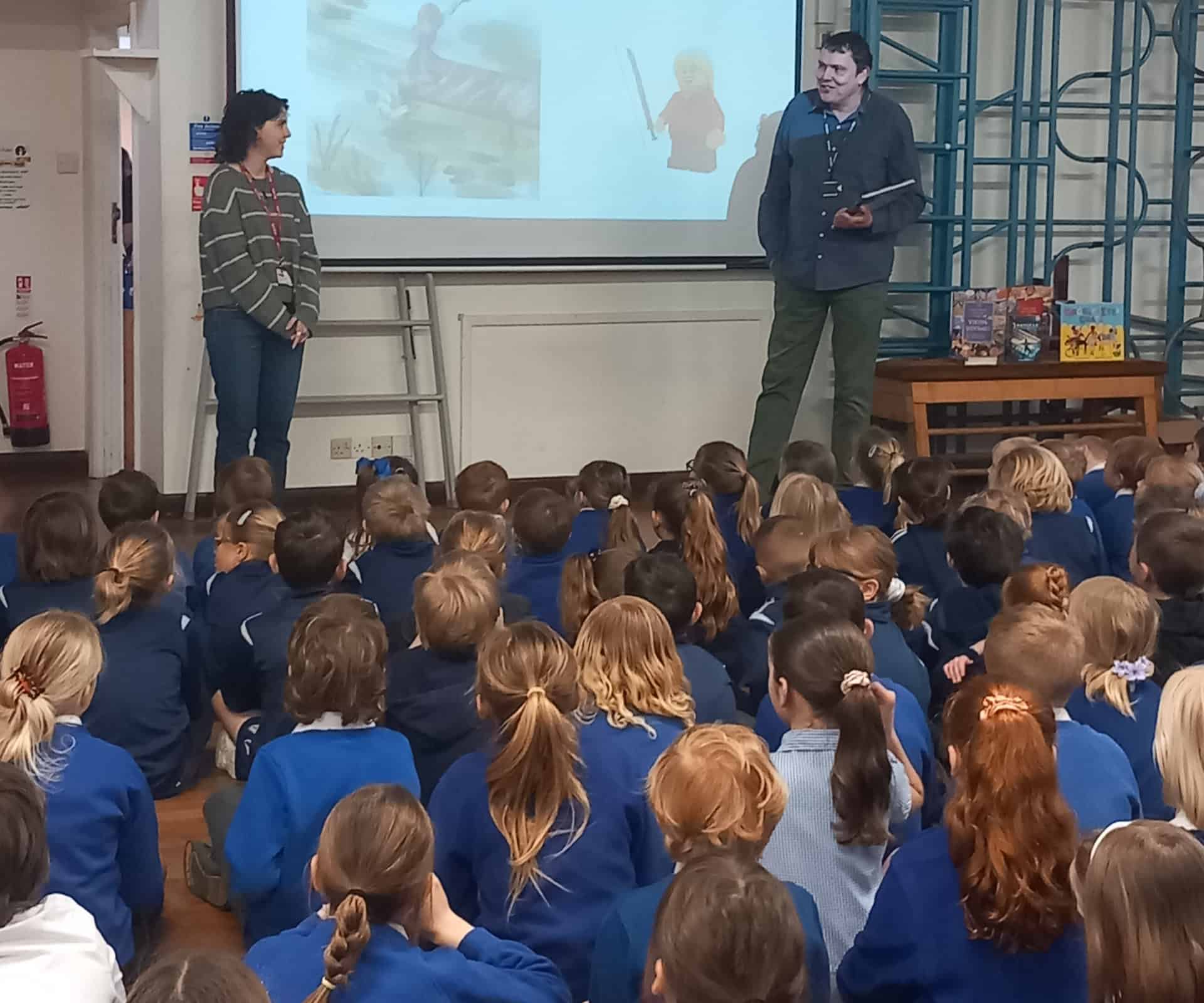 Daisy and Stephen at Niton Primary