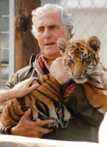 Jack Corney with tiger cub